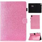 For Huawei MediaPad M6 10.8 Varnish Glitter Powder Horizontal Flip Leather Case with Holder & Card Slot(Pink) - 1