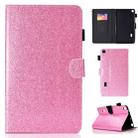 For Huawei MediaPad T3 7.0 Varnish Glitter Powder Horizontal Flip Leather Case with Holder & Card Slot(Pink) - 1