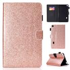 For Huawei MediaPad T3 7.0 Varnish Glitter Powder Horizontal Flip Leather Case with Holder & Card Slot(Rose Gold) - 1