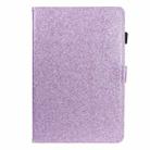 For Huawei MediaPad T5 Varnish Glitter Powder Horizontal Flip Leather Case with Holder & Card Slot(Purple) - 1