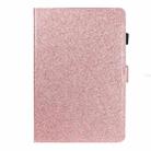 For Huawei MediaPad T5 Varnish Glitter Powder Horizontal Flip Leather Case with Holder & Card Slot(Rose Gold) - 1