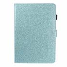 For Huawei MediaPad T5 Varnish Glitter Powder Horizontal Flip Leather Case with Holder & Card Slot(Blue) - 1