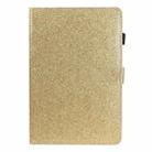 For Huawei MediaPad T5 Varnish Glitter Powder Horizontal Flip Leather Case with Holder & Card Slot(Gold) - 1