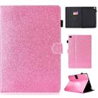 For iPad Air / Air 2 / iPad 9.7 Varnish Glitter Powder Horizontal Flip Leather Case with Holder & Card Slot(Pink) - 1