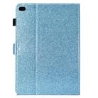 For iPad Air / Air 2 / iPad 9.7 Varnish Glitter Powder Horizontal Flip Leather Case with Holder & Card Slot(Blue) - 3