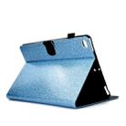 For iPad Air / Air 2 / iPad 9.7 Varnish Glitter Powder Horizontal Flip Leather Case with Holder & Card Slot(Blue) - 5