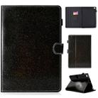 For iPad Air / Air 2 / iPad 9.7 Varnish Glitter Powder Horizontal Flip Leather Case with Holder & Card Slot(Black) - 1