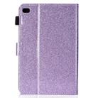 For iPad Mini 1/2/3/4/5 Varnish Glitter Powder Horizontal Flip Leather Case with Holder & Card Slot(Purple) - 3
