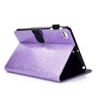 For iPad Mini 1/2/3/4/5 Varnish Glitter Powder Horizontal Flip Leather Case with Holder & Card Slot(Purple) - 5