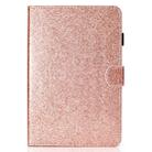For iPad Mini 1/2/3/4/5 Varnish Glitter Powder Horizontal Flip Leather Case with Holder & Card Slot(Rose Gold) - 2