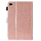 For iPad Mini 1/2/3/4/5 Varnish Glitter Powder Horizontal Flip Leather Case with Holder & Card Slot(Rose Gold) - 3