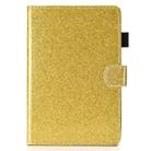 For iPad Mini 1/2/3/4/5 Varnish Glitter Powder Horizontal Flip Leather Case with Holder & Card Slot(Gold) - 2