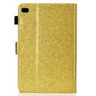For iPad Mini 1/2/3/4/5 Varnish Glitter Powder Horizontal Flip Leather Case with Holder & Card Slot(Gold) - 3