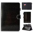 For iPad Mini 1/2/3/4/5 Varnish Glitter Powder Horizontal Flip Leather Case with Holder & Card Slot(Black) - 1