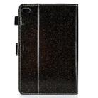 For iPad Mini 1/2/3/4/5 Varnish Glitter Powder Horizontal Flip Leather Case with Holder & Card Slot(Black) - 3