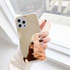 For iPhone 13 Pro TPU + Acrylic Four Drop Luxury Plating Mirror Phone Case Cover (Gold) - 1