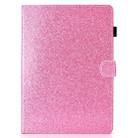 For iPad Pro 9.7 Varnish Glitter Powder Horizontal Flip Leather Case with Holder & Card Slot(Pink) - 2