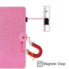 For iPad Pro 9.7 Varnish Glitter Powder Horizontal Flip Leather Case with Holder & Card Slot(Pink) - 7