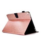 For iPad Pro 9.7 Varnish Glitter Powder Horizontal Flip Leather Case with Holder & Card Slot(Rose Gold) - 5