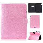 For iPad Pro 11 (2018) Varnish Glitter Powder Horizontal Flip Leather Case with Holder & Card Slot(Pink) - 1