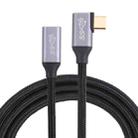 Elbow USB-C / Type-C Male to USB-C / Type-C Female Transmission Data Cable, Cable Length:0.5m - 1