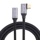 Elbow USB-C / Type-C Male to USB-C / Type-C Female Transmission Data Cable, Cable Length:1m - 1