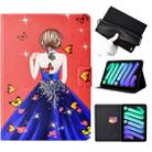 For iPad mini 6 Coloured Drawing Horizontal Flip Leather Tablet Case with Holder & Card Slot & Sleep / Wake-up Function(Girl Back) - 1