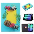 For iPad mini 2024 / mini 6 Coloured Drawing Pattern Horizontal Flip Leather Tablet Case with Holder & Card Slot & Sleep / Wake-up Function(Pineapple) - 1