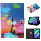 For iPad mini 2024 / mini 6 Coloured Drawing Pattern Horizontal Flip Leather Tablet Case with Holder & Card Slot & Sleep / Wake-up Function(Romantic Tower) - 1