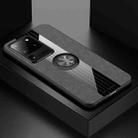 For Samsung Galaxy S20 Ultra XINLI Stitching Cloth Textue Shockproof TPU Protective Case with Ring Holder(Grey) - 1
