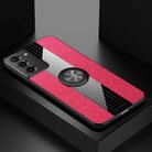 For Samsung Galaxy S21+ 5G XINLI Stitching Cloth Textue Shockproof TPU Protective Case with Ring Holder(Red) - 1
