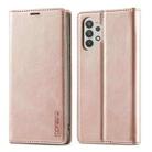 For Samsung Galaxy A32 5G LC.IMEEKE Strong Magnetism Ultra-thin Horizontal Flip Matte TPU + PU Leather Case with Holder & Card Slots & Wallet(Rose Gold) - 1