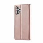 For Samsung Galaxy A32 5G LC.IMEEKE Strong Magnetism Ultra-thin Horizontal Flip Matte TPU + PU Leather Case with Holder & Card Slots & Wallet(Rose Gold) - 3