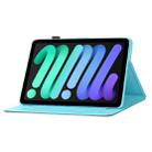 For iPad mini 6 Coloured Drawing Horizontal Flip Leather Tablet Case with Holder & Card Slot & Sleep / Wake-up Function(Green Butterfly) - 7