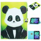 For iPad mini 6 Coloured Drawing Horizontal Flip Leather Tablet Case with Holder & Card Slot & Sleep / Wake-up Function(Panda) - 1