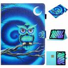 For iPad mini 6 Coloured Drawing Horizontal Flip Leather Tablet Case with Holder & Card Slot & Sleep / Wake-up Function(Moon Owl) - 1