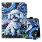 For iPad mini 6 Coloured Drawing Stitching Horizontal Flip Leather Tablet Case with Holder & Card Slot & Sleep / Wake-up Function(Oil Painting Dog) - 1