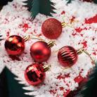 5 PCS Christmas Theme Shooting Props Christmas Balls Ornaments Jewelry Background Photography Photo Props(Red) - 1