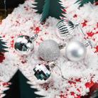 5 PCS Christmas Theme Shooting Props Christmas Balls Ornaments Jewelry Background Photography Photo Props(Silver) - 1