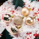 5 PCS Christmas Theme Shooting Props Christmas Balls Ornaments Jewelry Background Photography Photo Props(Gold) - 1