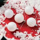 5 PCS Christmas Theme Shooting Props Christmas Balls Ornaments Jewelry Background Photography Photo Props(White) - 1