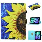 For iPad mini 6 Coloured Drawing Stitching Horizontal Flip Leather Tablet Case with Holder & Card Slot & Sleep / Wake-up Function(Sunflower) - 1