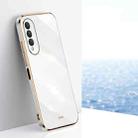 For Honor X20 SE XINLI Straight 6D Plating Gold Edge TPU Shockproof Case(White) - 1