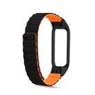 For Xiaomi Mi Band 4 / 3 Silicone Magnetic Watch Band(Black Orange) - 1