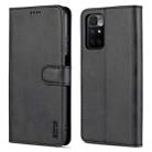 For Xiaomi Redmi 10 AZNS Skin Feel Calf Texture Horizontal Flip Leather Case with Card Slots & Holder & Wallet(Black) - 1