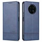 For Honor X20 AZNS Magnetic Calf Texture Horizontal Flip Leather Case with Card Slots & Holder & Wallet(Dark Blue) - 1