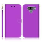For LG K50 Imitated Mirror Surface Horizontal Flip Leather Case with Holder & Card Slots & Wallet & Lanyard(Purple) - 1