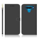 For LG Q60 Imitated Mirror Surface Horizontal Flip Leather Case with Holder & Card Slots & Wallet & Lanyard(Black) - 1