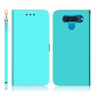 For LG Q60 Imitated Mirror Surface Horizontal Flip Leather Case with Holder & Card Slots & Wallet & Lanyard(Mint Green) - 1