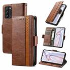 For Blackview A100 CaseNeo Business Splicing Dual Magnetic Buckle Horizontal Flip PU Leather Case with Holder & Card Slots & Wallet(Brown) - 1